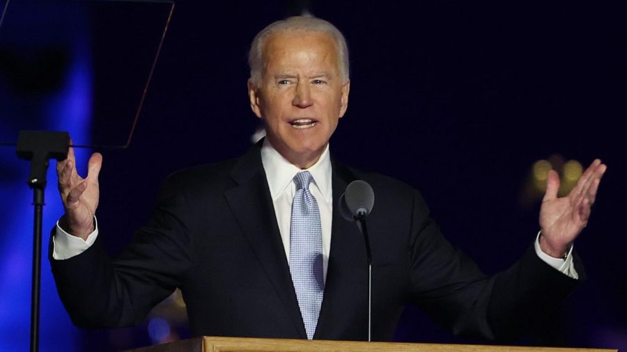 Joe Biden spoke to supporters on November 7