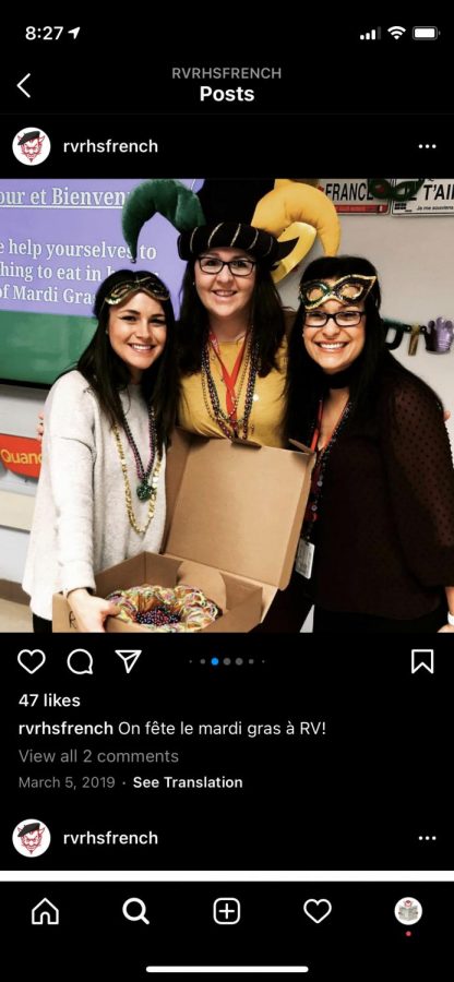 Madame Pope (center) celebrating Mardi Gras in 2019 with Madame Heiba and Madame Michael