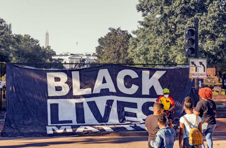 A Black Lives Matter protest in summer 2020 in Washington, DC