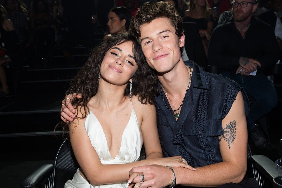Camila Cabello and Shawn Mendes attend the 2019 MTV Video Music Awards in August 2019.