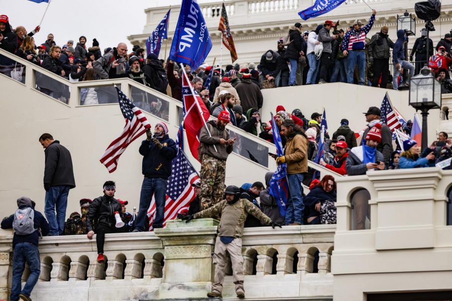 Pro-Trump rioters swarm the US Capitol building on Wednesday