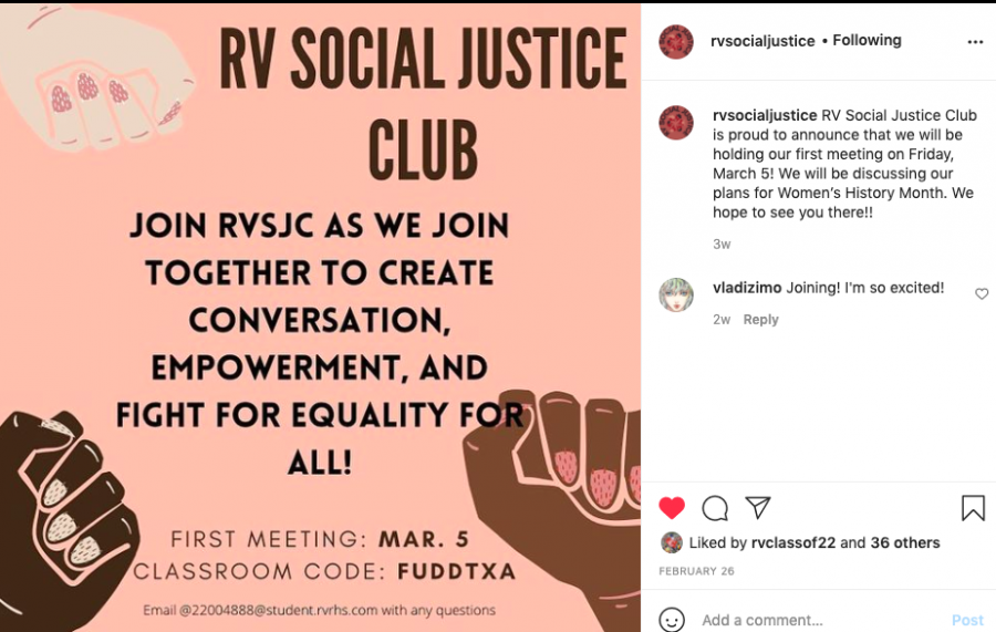 RVs new Social Justice Club: getting [comfortable] with feeling uncomfortable