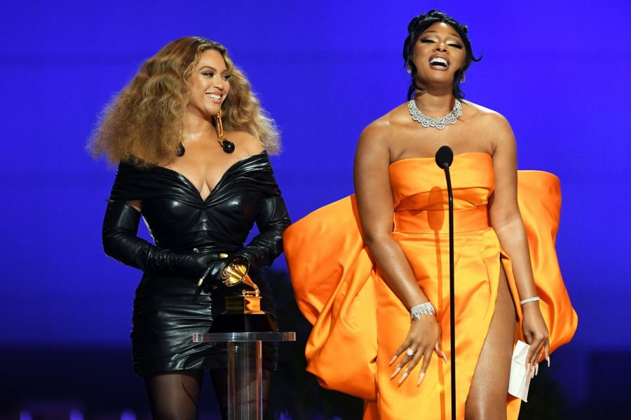 Beyonce and Megan Thee Stallion at the Grammys