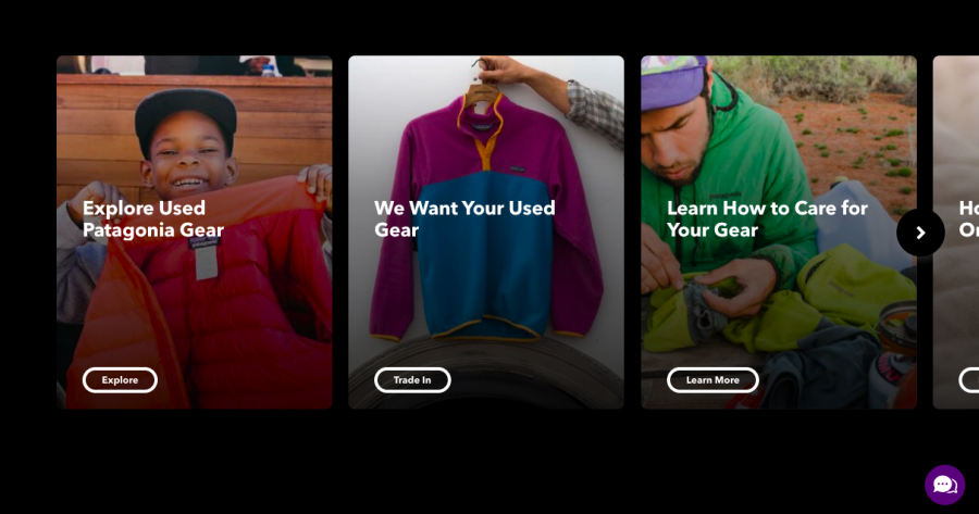 Patagonias website contains links to used clothing, both to buy and trade in