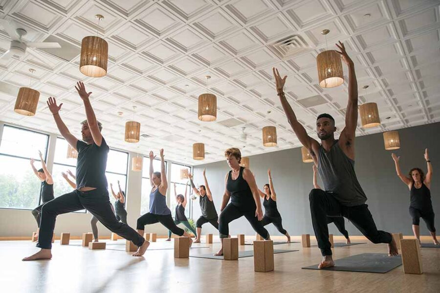 A beginner yoga class at Honor Yoga in Eastampton