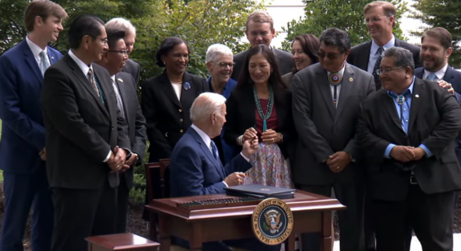 President Biden signs the  Declaration on October 29