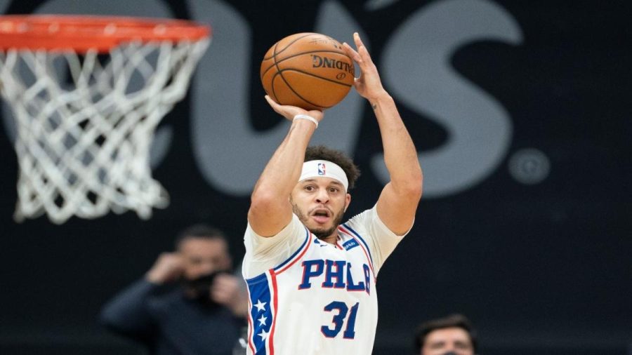 Seth Curry for the Sixers in February 2021