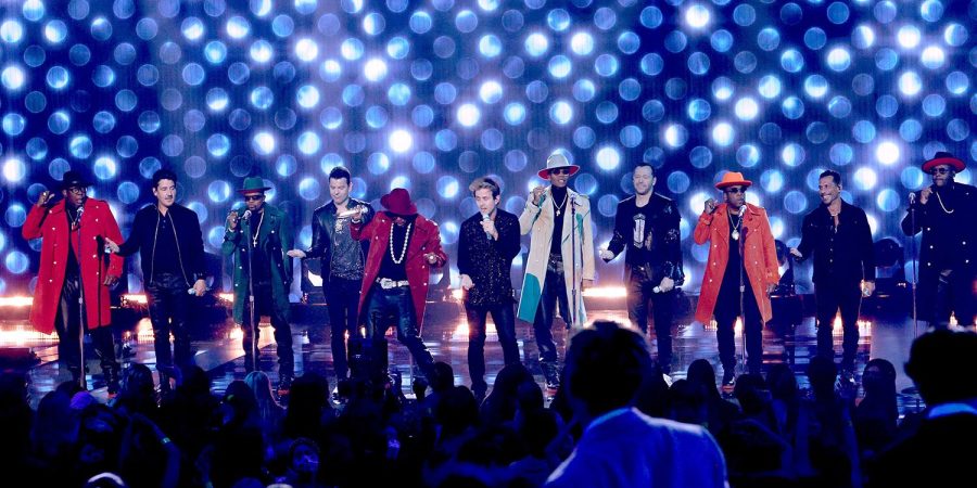 New Edition and New Kids on the Block perform at the AMAs on November 21
