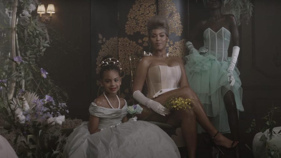 Beyonce and daughter Blue Ivy in the Brown Skin Girl music video