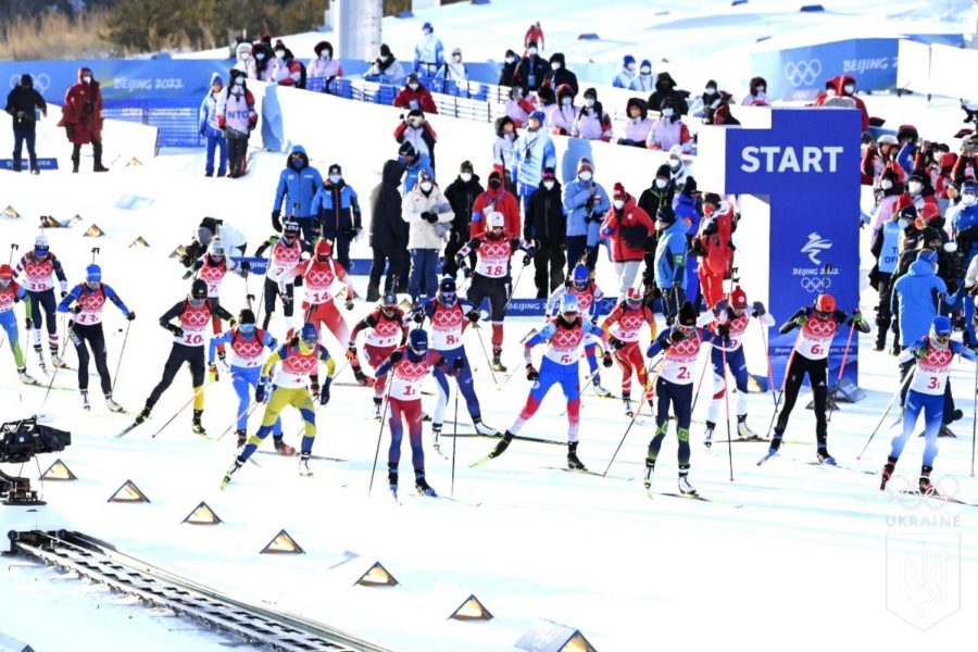 The Biathlon event at the Winter Olympics