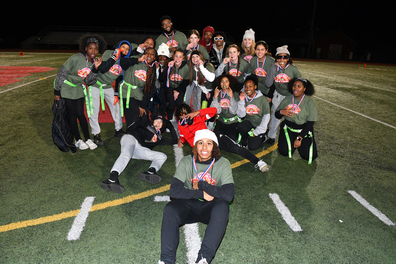 The freshmen, the winning team of Powderpuff, after the game