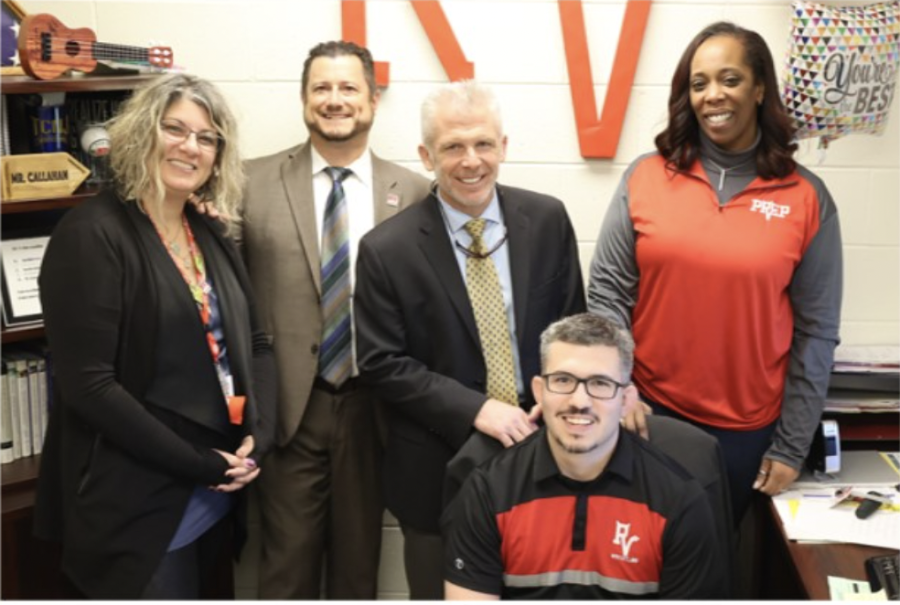 Mr. Callahan receiving the news he was just awarded the ESP of the Year last December