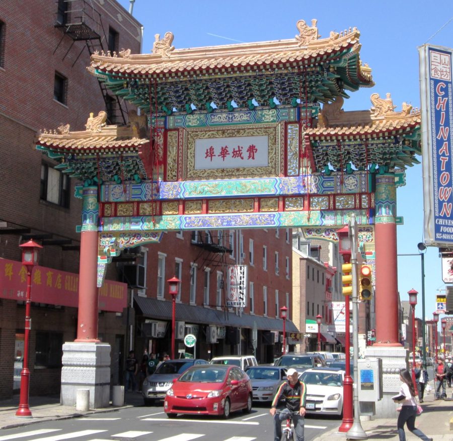 The Friendship Gate in Chinatown at Arch and 10th Street, blocks from the proposed arena