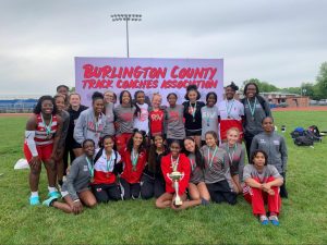  The RV girls team after winning the Burlington County Open Championships