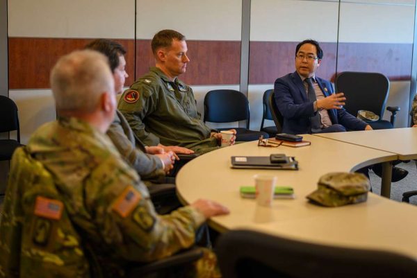 Senator Kim meeting with members of the military in 2020